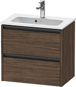 Duravit Ketho.2 Тумба под раковину с 2-мя ящ. 61x39x54,9h см, цвет: орех темн. K25255021210000