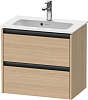 Duravit Ketho.2 Тумба под раковину с 2-мя ящ. 61x39x54,9h см, цвет: дуб натур. K25255030300000