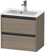 Duravit Ketho.2 Тумба под раковину с 2-мя ящ. 61x39x54,9h см, цвет: дуб терра K25255035350000