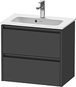 Duravit Ketho.2 Тумба под раковину с 2-мя ящ. 61x39x54,9h см, цвет: графит супермат. K25255049490000