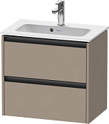 Duravit Ketho.2 Тумба под раковину подвесная с 2-мя ящ. 61x39x54,9h см, цвет: лен K25255075750000