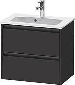 Duravit Ketho.2 Тумба под раковину с 2-мя ящ. 61x39x54,9h см, цвет: графит супермат. K25255080800000