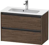 Duravit Ketho.2 Тумба под раковину с 2-мя ящ. 81x39x54,9h см, цвет: орех темн. K25256021210000