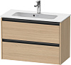 Duravit Ketho.2 Тумба под раковину с 2-мя ящ. 81x39x54,9h см, цвет: дуб натур. K25256030300000