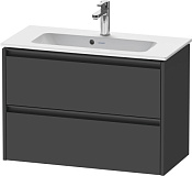 Duravit Ketho.2 Тумба под раковину с 2-мя ящ. 81x39x54,9h см, цвет: графит мат. K25256049490000