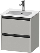 Duravit Ketho.2 Тумба под раковину 51x42x54,9h см, цвет: бетонно-серый мат. K25261007070000