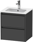 Duravit Ketho.2 Тумба под раковину с 2-мя ящ. 51x42x54,9h см, цвет: графит мат. K25261049490000