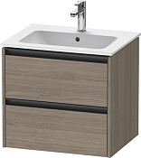 Duravit Ketho.2 Тумба под раковину подвесн. с 2-мя ящ. 61x48x55h см, цвет: дуб терра K25262035350000