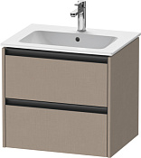 Duravit Ketho.2 Тумба под раковину подвесная с 2-мя ящиками 61x48x55h см, цвет: лен K25262075750000