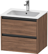 Duravit Ketho.2 Тумба под раковину с 2-мя ящ. 61x48x55h см, цвет: орех натур. K25262079790000