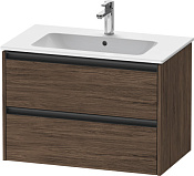 Duravit Ketho.2 Тумба под раковину с 2-мя ящ. 81x48x55h см, цвет: орех темн. K25263021210000