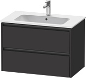 Duravit Ketho.2 Тумба под раковину с 2-мя ящ. 81x48x55h см, цвет: графит супермат. K25263080800000