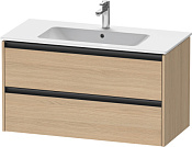 Duravit Ketho.2 Тумба под раковину с 2-мя ящ. 101x48x55h см, цвет: дуб натур. K25264030300000