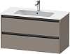 Duravit Ketho.2 Тумба под раковину с 2-мя ящ. 101x48x55h см, цвет: базальт мат. K25264043430000