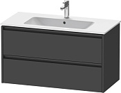 Duravit Ketho.2 Тумба под раковину с 2-мя ящ. 101x48x55h см, цвет: графит мат. K25264049490000