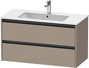 Duravit Ketho.2 Тумба под раковину подвесная с 2-мя ящиками 101x48x55h см, цвет: лен K25264075750000