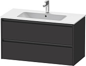 Duravit Ketho.2 Тумба под раковину с 2-мя ящ. 101x48x55h см, цвет: графит супермат. K25264080800000