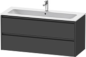 Duravit Ketho.2 Тумба под раковину с 2-мя ящ. 121x48x55h см, цвет: графит мат. K25265049490000