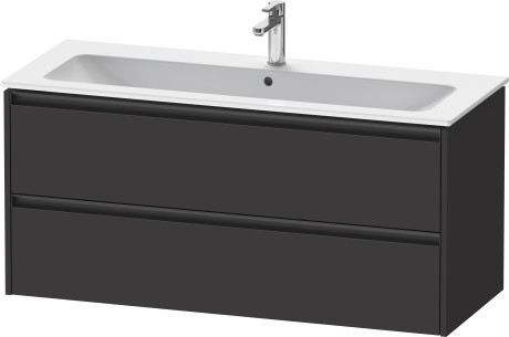 Duravit Ketho.2 Тумба под раковину с 2-мя ящ. 121x48x55h см, цвет: графит супермат. K25265080800000