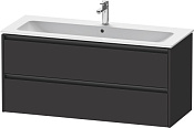 Duravit Ketho.2 Тумба под раковину с 2-мя ящ. 121x48x55h см, цвет: графит супермат. K25265080800000