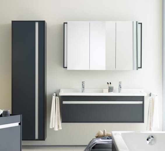 Duravit Ketho Шкаф подвесной 50х36х180h см, цвет: каштан темный KT1265R5353