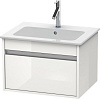 Duravit Ketho Тумба под раковину подвесная с 1-им ящ. 60x47,5x41h см, цвет: белый глянц. KT641802222