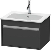 Duravit Ketho Тумба под раковину подвесная с 1-им ящ. 60x47,5x41h см, цвет: графит мат. KT641804949