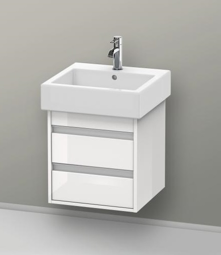 Duravit Ketho Тумба под раковину подвесная с 2-мя ящ. 45x44x48h см, цвет: белый глянц. KT663502222