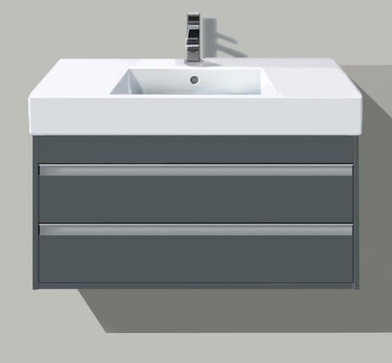 Duravit Ketho Тумба под раковину подвесная с 2-мя ящ. 120x45,5x48h см, цвет: графит мат. KT664204949