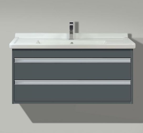 Duravit Ketho Тумба под раковину подвесная с 2-мя ящ. 100x45,5x48h см, цвет: графит мат. KT664504949