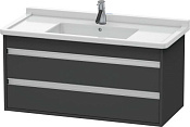 Duravit Ketho Тумба под раковину подвесная с 2-мя ящ. 100x45,5x48h см, цвет: графит мат. KT664504949