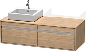 Duravit Ketho Тумба под раковину с 2-мя ящ. 140x55x42,6h см, цвет: дуб европейский KT6697L5252