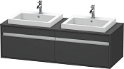 Duravit Ketho Тумба под две раковины с 2-мя ящ. 140x55x42,6h см, цвет: графит мат. KT6797B4949