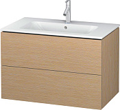 Duravit L-Cube Тумба под раковину подвесная с 2-мя ящ. 82x48,1x55h см, цвет: дуб браш. LC624101212