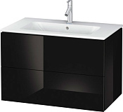 Duravit L-Cube Тумба под раковину подвесная с 2-мя ящиками 82x48,1x55h см, цвет: черный LC624104040