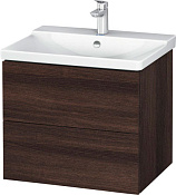 Duravit L-Cube Тумба под раковину с 2-мя ящ. 62x48,1x55,5h см, цвет: каштан темн. LC624405353