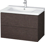 Duravit L-Cube Тумба под раковину с 2-мя ящ. 82x48,1x55,5h см, цвет: дуб темн. браш. LC624707272