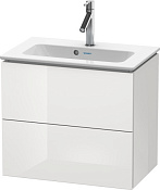 Duravit L-Cube Тумба под раковину подвесн. с 2-мя ящ. 62x39,1x55h см, цвет: белый глянц. LC625602222