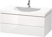 Duravit L-Cube Тумба с раковиной подвесная и 2-мя ящ. 100x54x50h см, цвет: белый глянц. LC6906O2222