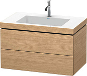 Duravit L-Cube Тумба с раковиной подвесн. и 2-мя ящ. 80x48x50h см, цвет: дуб европейский LC6927O5252