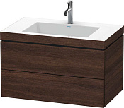 Duravit L-Cube Тумба с раковиной подвесная и 2-мя ящ. 80x48x50h см, цвет: каштан темный LC6927O5353