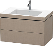 Duravit L-Cube Тумба с раковиной подвесная и 2-мя ящиками 80x48x50h см, цвет: лен LC6927O7575