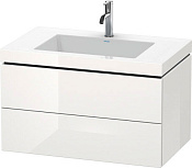 Duravit L-Cube Тумба с раковиной подвесная и 2-мя ящ. 80x48x50h см, цвет: белый глянц. LC6927O8585