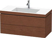 Duravit L-Cube Тумба с раковиной и 2-мя ящ. 100x48x50h см, цвет: орех американский LC6928O1313