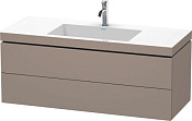 Duravit L-Cube Тумба с раковиной подвесная и 2-мя ящ. 120x48x50h см, цвет: базальт мат. LC6929N4343