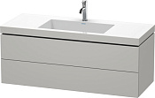 Duravit L-Cube Тумба с раковиной и 2-мя ящ. 120x48x50h см, цвет: бетонно-серый мат. LC6929O0707