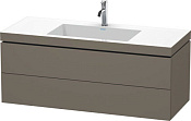 Duravit L-Cube Тумба с раковиной и 2-мя ящ. 120x48x50h см, цвет: фланелево-серый LC6929O9090