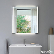 Duravit XSquare Зеркало подвесное с подсветкой и подогревом 80x80h см, цвет: белый XS701200000