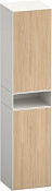 Duravit Zencha Шкаф-пенал подвесной 40х36х190h см, цвет: дуб натур./белый супермат. ZE1353R30840000