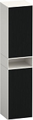 Duravit Zencha Шкаф-пенал подв. 40х36х190h см, цвет: черное стекло/белый супермат. ZE1353R63840000